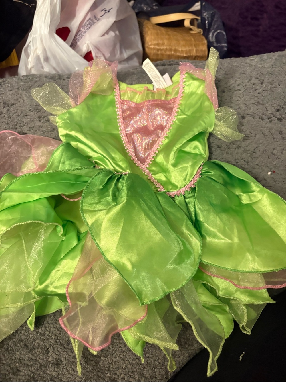Disney Green and Pink Fairy Costume Dress